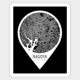 Nagoya, Japan City Map - Travel Pin Sticker